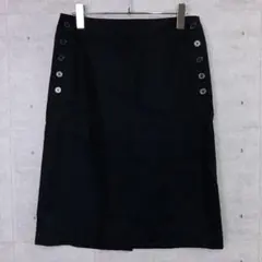 日本製 古着 Aquascutum サイドメニーボタン タイトスカート サイズ8のサムネイル
