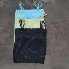 【新品未使用】ヨガ レースビスチェ 3色セット キャミソール ダンス