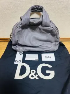D&G ドルチェアンドガッバーナ グレー レザー ハンドバッグのサムネイル