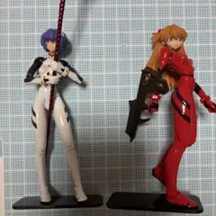 エヴァ　惣流・アスカ・ラングレー　綾波レイ　リボルテックミニチュア　海洋堂