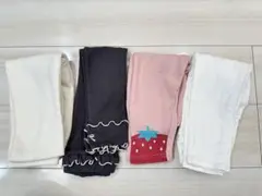 95-100cm 女の子 ズボン 4点セット ユニクロ イチゴ フリル レギンス