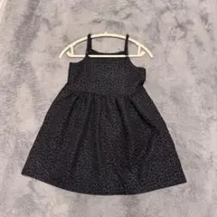 花柄ブラックキャミワンピース 140cm