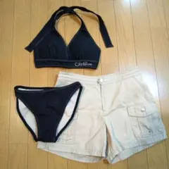クレイサス　水着　デニム　Sサイズ　三点セットのサムネイル