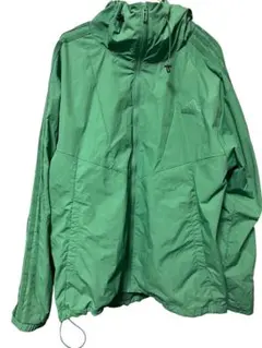 adidas フード付きナイロンジャケット 緑色