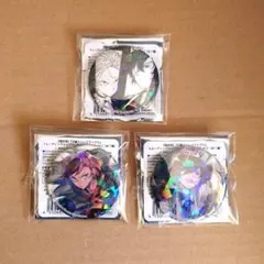 文豪ストレイドッグス復刻版　ホログラム缶バッチ　太宰治　中原中也　3点セット