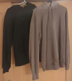 GU　パーカー黒・ブラウン　2着セット