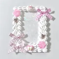 トレカケース　ホイップデコ　白　ピンク　うさぎ　No.39