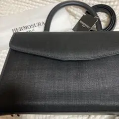イタリア製 HERMOSURA エルモスーラ ホースヘアー フォーマルバッグ 