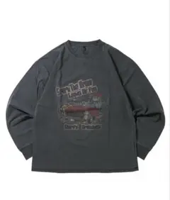 Pigment hard wash long sleeve T-shirt