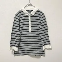 イーストボーイ 七分袖 カットソー ボーダー 9号 M ラガーシャツ