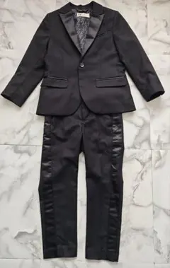 【美品】H&M キッズスーツ セットアップ 黒 上120 下110 フォーマル