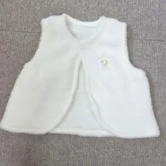 【未使用品】ホワイト ベビーベスト 50~70cm