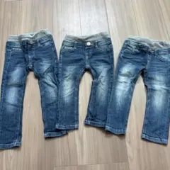 MPS デニムパンツ 3枚セット サイズ90×2 100×1