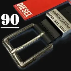 新品　ディーゼル　ベルト　X08532　ブラック　90　ロゴ　B-Gurante