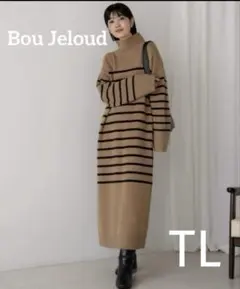 Bou Jeloud/新品タグ付/ハイネックＩラインニットワンピースTL