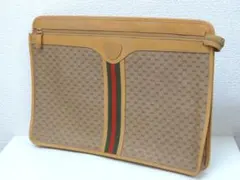 OLD GUCCI イタリア製 GG柄 シェリーライン 大型 クラッチバッグ