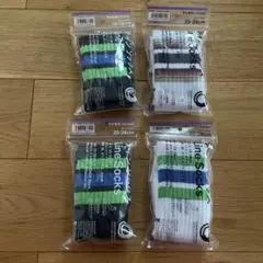 ファミマ　ユニセックス ストライプソックス 4足セット 25-28cm