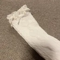 フリル付きホワイトキッズ靴下15〜20センチ