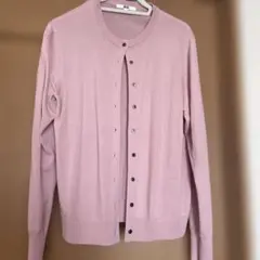 ユニクロ　ピンク カーディガン 長袖