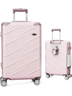 MONOMI スーツケース キャリーケース ピンク 大容量 超軽量 Lサイズ