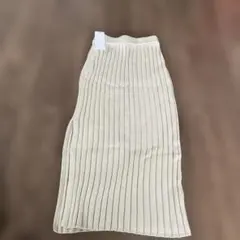 MOUSSY ベージュ タイトスカート ニットスカート