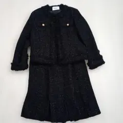 IOSA ツイードスカートスーツ　ブラック　13号 ショップチャンネル