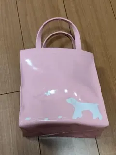 【未使用品】Kitamura キタムラ 犬のシルエット付きピンクハンドバッグ