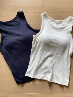 新品未使用　ユニクロ　アメリカンスリーブブラタンクトップ　M サイズ　2枚セット
