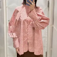 Mame Kurogouchi マメ クロゴウチ　ブラウス　シャツ　花柄 Floral Lace French Sleeve Top