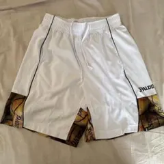 spaldingバスケットボールパンツ ホワイト ロゴ入り