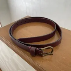 【未使用難あり】ユニクロ　ナローベルト　イタリアンレザー