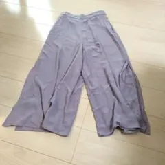 ユニクロ　薄紫 ワイドパンツ 軽量素材 両ポケット付き UNIQLO