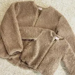 親子お揃いボアアウター　くすみピンク