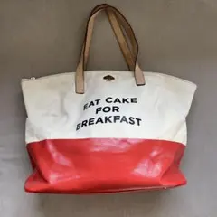 希少 Kate Spade 大容量 キャンバス トートバッグ