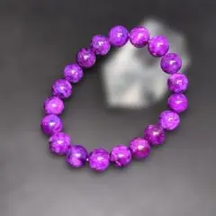 【オススメ】天然石パワーストーン　パープルチャロアイトブレスレット　10㎜