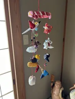ちりめん細工 吊るし飾り 木目込み 古布 カエル 男の子 女の子
