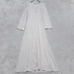 白ワンピースさら様 ZARA ザラ ポワンテルニットミディドレス ワンピース スカイブルー S