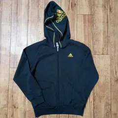 adidas アディダス キッズ ジップアップパーカー(ジャージ) ブラック