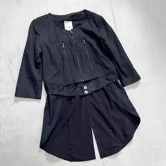 DIESEL アウター　ノーカラーブルゾン　黒　 ブラック グランジ y2k