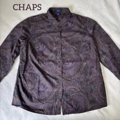 90s CHAPS ペイズリー柄 総柄シャツ レトロ ヴィンテージ 古着