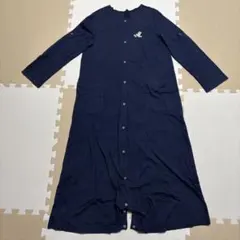 ベルメゾン　マタニティパジャマ　ワンピース　M-L ネイビー　長袖