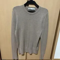 ZARA ベージュ 長袖ニットセーター M