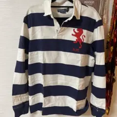 POLO ポロバイラルフローレン 長袖ラガーシャツ ポロシャツ L 古着