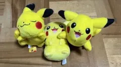 【ポケモン】ピカチュウ ぬいぐるみ 3点セット