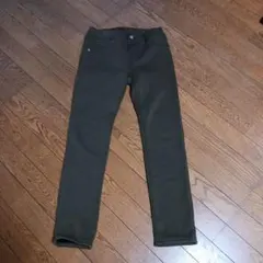 オリーブグリーン スリムフィット カジュアルパンツ