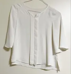 NATURAL BEAUTY BASIC ブラウス S 白 ホワイト 薄手