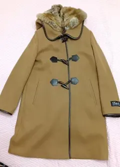 BEAUTY&YOUTH ダッフルコート M キャメル ラビットファーライナー付