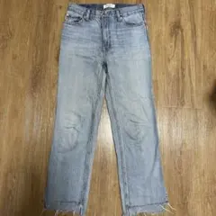 Mile Owen 裾段差テーパードデニムパンツ