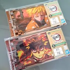 鬼滅の刃　一番くじ　クリアマルチケース　セット　煉獄杏寿郎　我妻善逸　グッズ