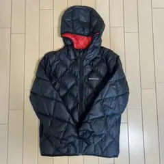 mont-bell(モンベル) ダウンコート 黒/赤 フード付き